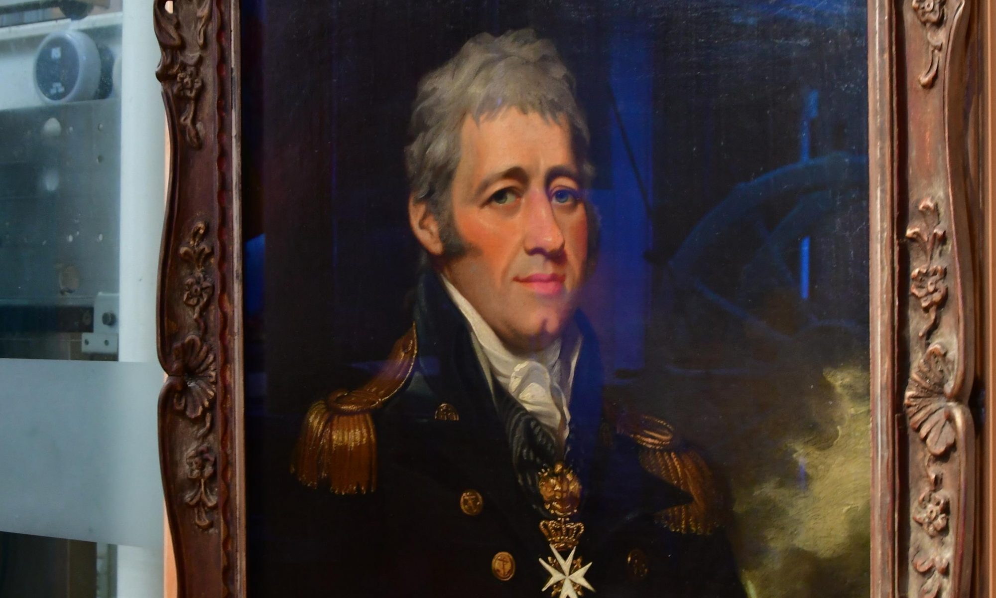 Portrait of Sir Home Popham in the museum